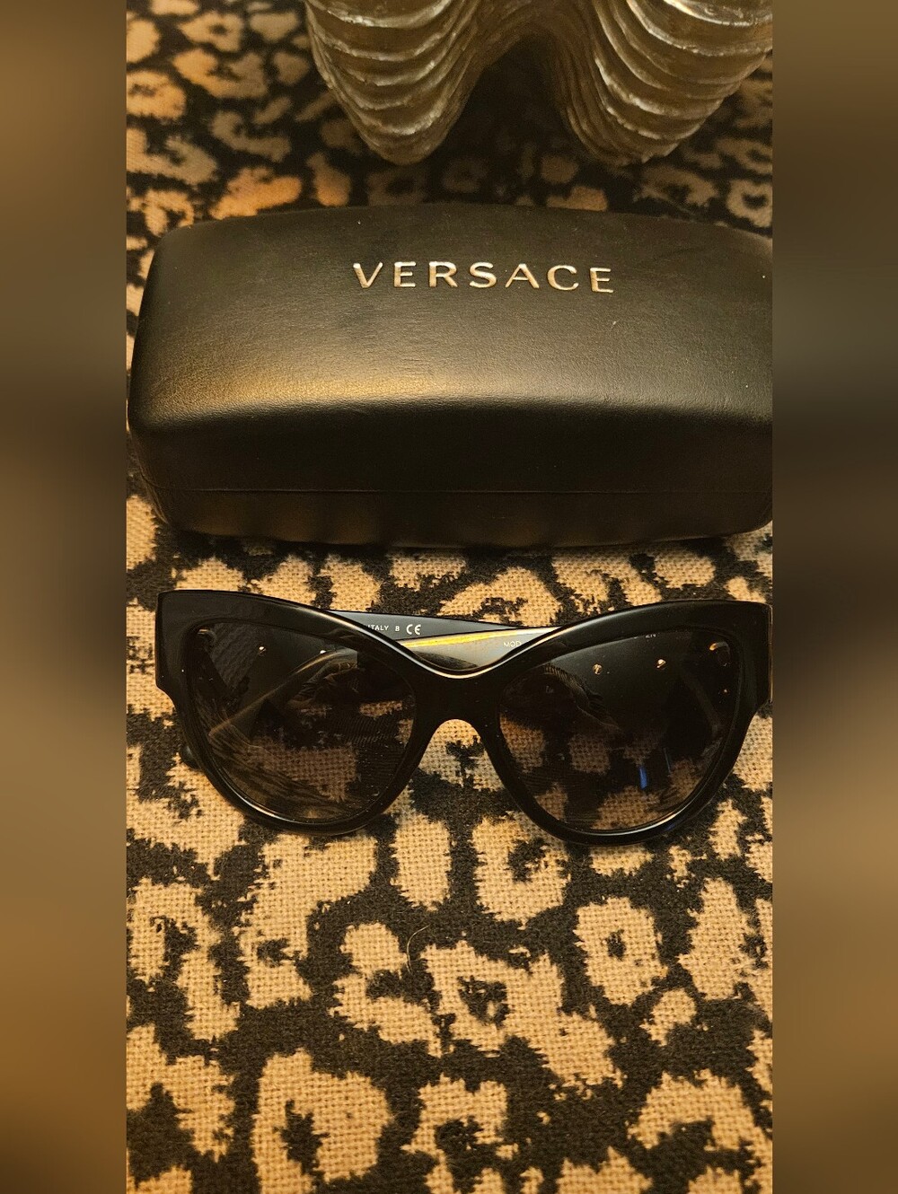 Authentic Versace Baroque ICON Medusa Black Cat-Eye Sunglasses